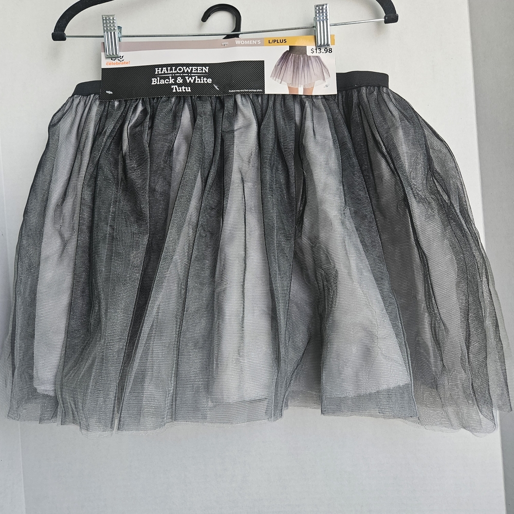 Halloween Black & White Tutu Skirt
